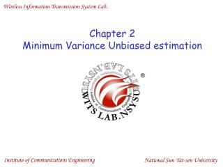 Chapter 2 Minimum Variance Unbiased estimation