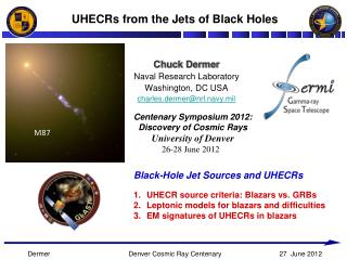 UHECRs from the Jets of Black Holes