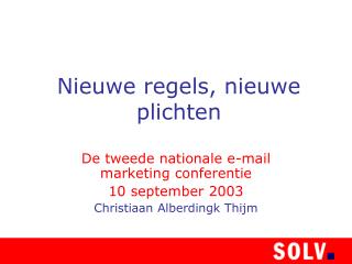 Nieuwe regels, nieuwe plichten