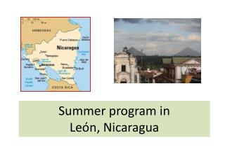 Summer program in León, Nicaragua