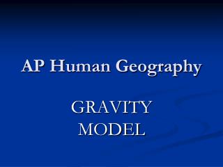 AP Human Geography