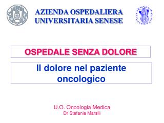 Il dolore nel paziente oncologico