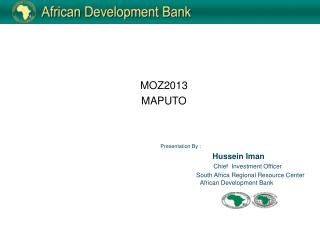 Presentation By : 	 Hussein Iman Chief Investment Officer