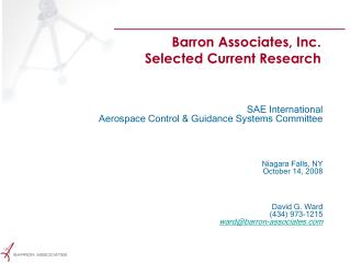 Barron Associates, Inc. Selected Current Research