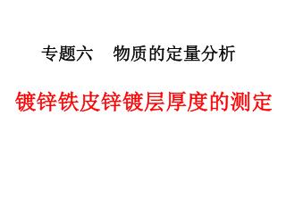 专题六 物质的定量分析