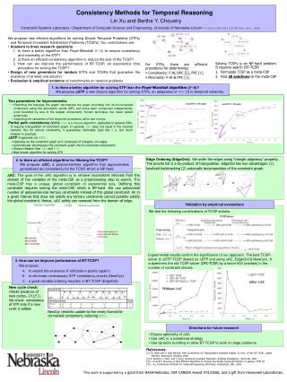 Consistency Methods for Temporal Reasoning