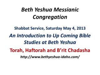 Beth Yeshua Messianic Congregation