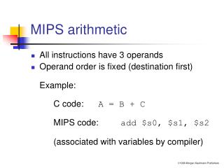 MIPS arithmetic