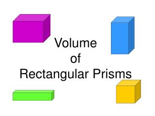 Volume of Rectangular Prisms