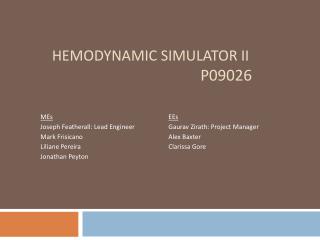HEMODYNAMIC SIMULATOR II P09026