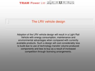 The LRV vehicle design