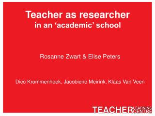 Teacher as researcher in an ‘academic’ school