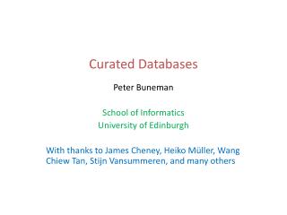 Curated Databases