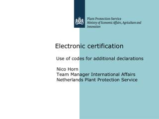 Electronic certification