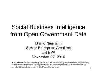 Social Business Intelligence from Open Government Data