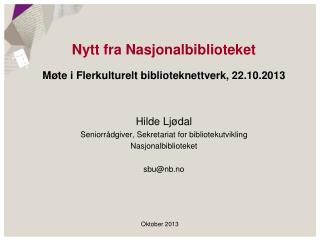 Nytt fra Nasjonalbiblioteket