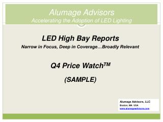 Alumage Advisors Accelerating the Adoption of LED Lighting