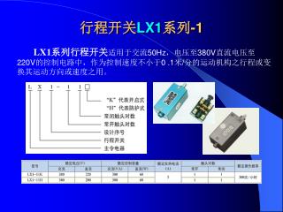 行程开关 LX1 系列 -1