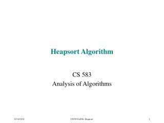 Heapsort Algorithm