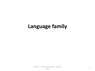 Language family