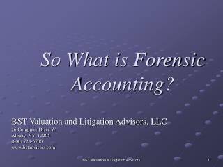 So What is Forensic Accounting?