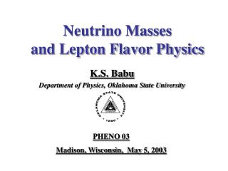 Neutrino Masses and Lepton Flavor Physics