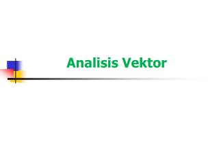 Analisis Vektor