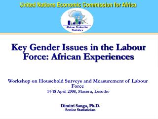 Key Gender Issues in the Labour Force: African Experiences