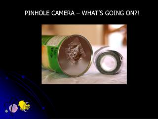 PINHOLE CAMERA – WHAT’S GOING ON?!