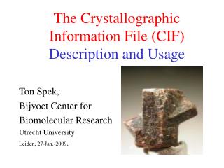 Crystallographic information file чем открыть