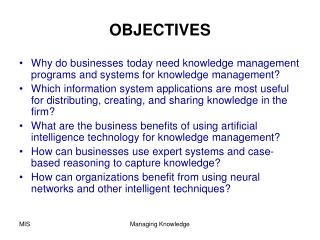 OBJECTIVES