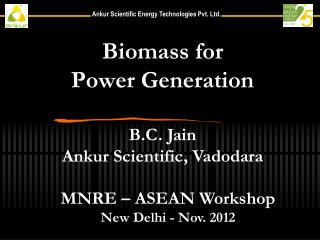 Biomass for Power Generation