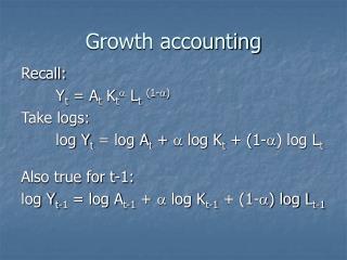 Growth accounting