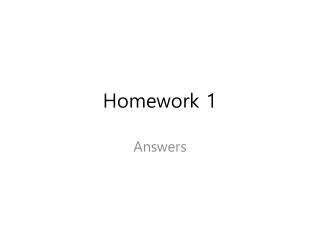 Homework 1