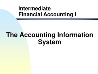 The Accounting Information System