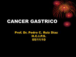 CANCER GASTRICO