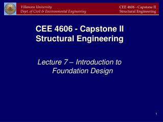 CEE 4606 - Capstone II Structural Engineering