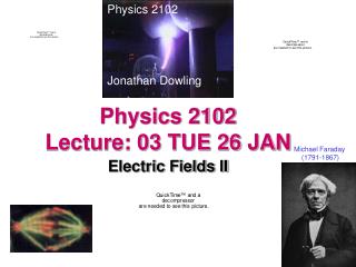 Physics 2102 Lecture: 03 TUE 26 JAN