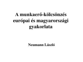A munkaerő-kölcsönzés európai és magyarországi gyakorlata
