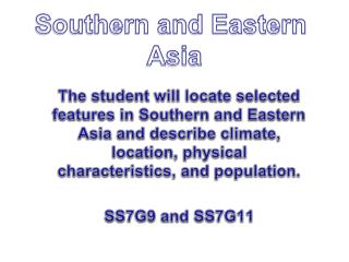Southern and Eastern Asia