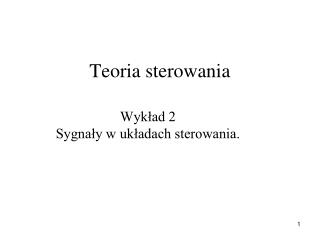 Teoria sterowania