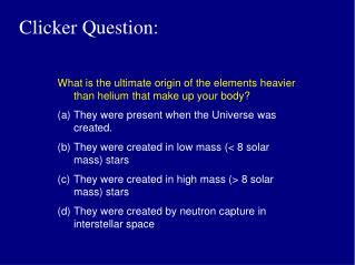 Clicker Question: