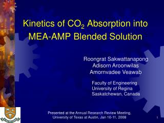 Kinetics of CO 2 Absorption into MEA-AMP Blended Solution
