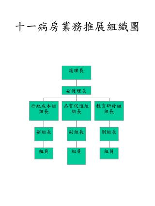 十一病房業務推展組織圖