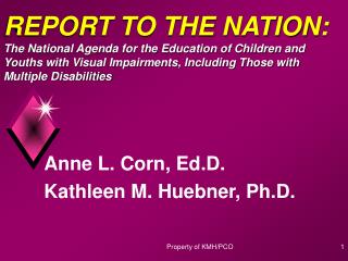 Anne L. Corn, Ed.D. Kathleen M. Huebner, Ph.D.