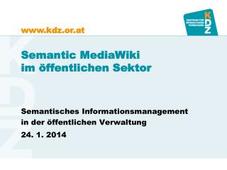 Semantic MediaWiki im öffentlichen Sektor