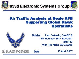 Air Traffic Analysis at Beale AFB Supporting Global Hawk Operations