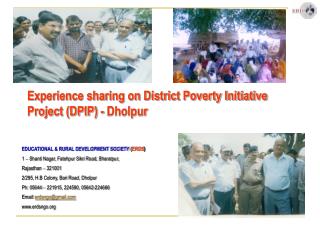 Experience sharing on District Poverty Initiative Project (DPIP) - Dholpur