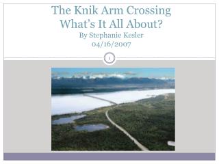 The Knik Arm Crossing What’s It All About? By Stephanie Kesler 04/16/2007