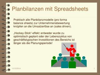 Planbilanzen mit Spreadsheets